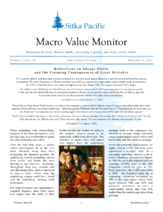 Macro Value Monitor Volume I-Issue IX