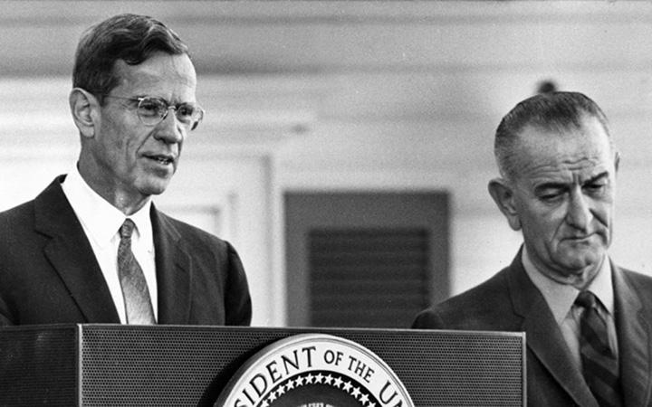 William McChesney Martin and Lyndon Johnson