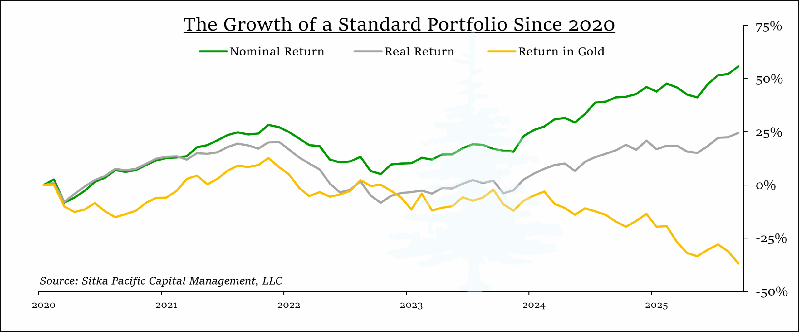 Sitka Pacific - Growth of a Standard Portfolio Since 2020